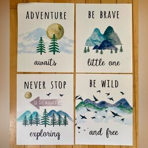 Adventure and Nature Canvas Wall Art 12”X 16” Unframed